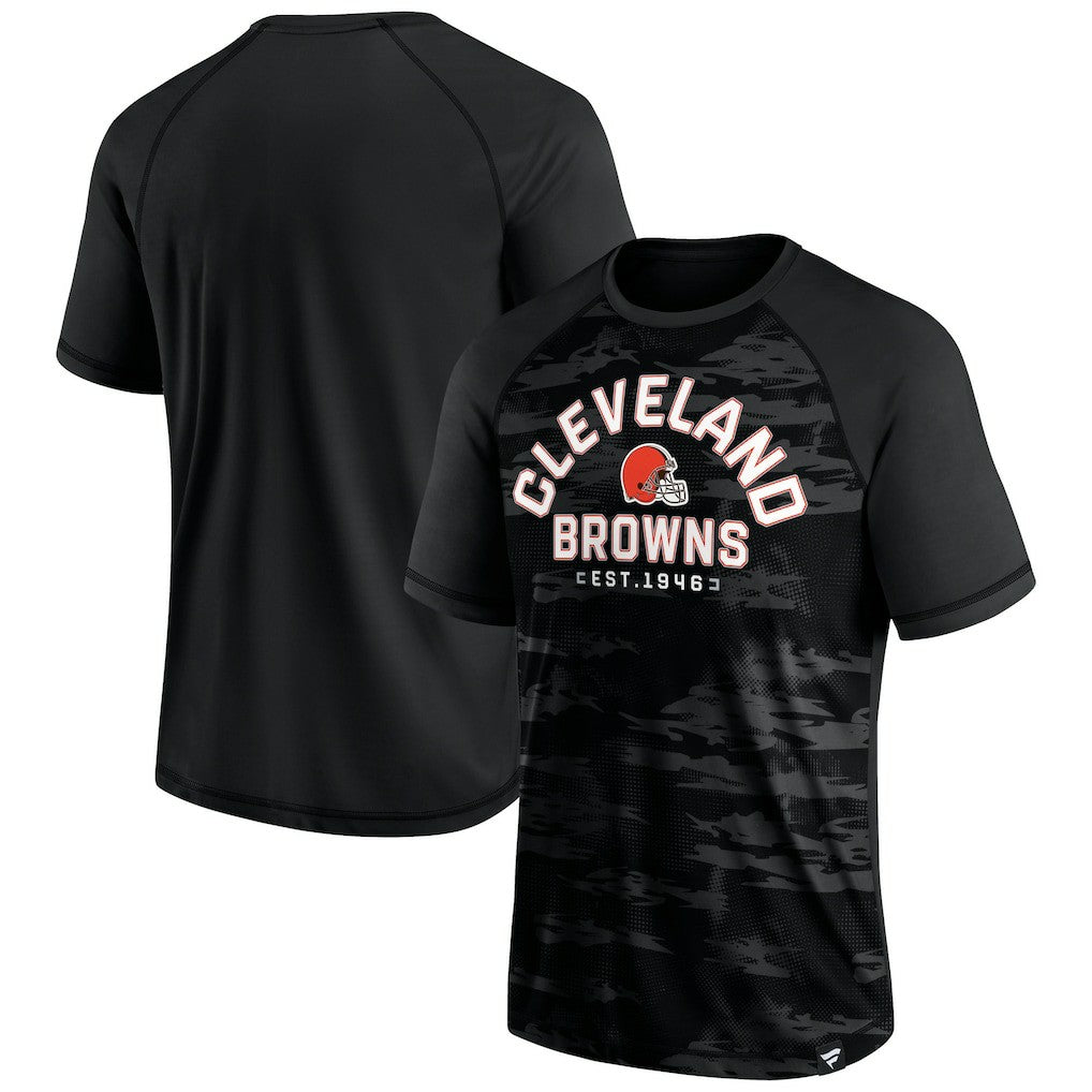 Cleveland Browns Blackout Hail Mary Raglan T-Shirt online