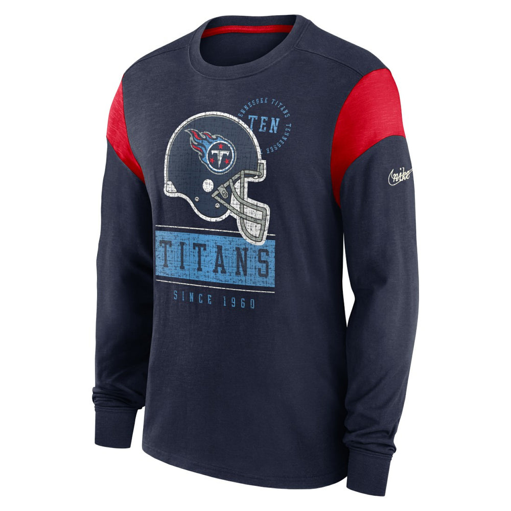 Tennessee Titans Rewind Playback Helmet Long Sleeve T-Shirt - Navy discount