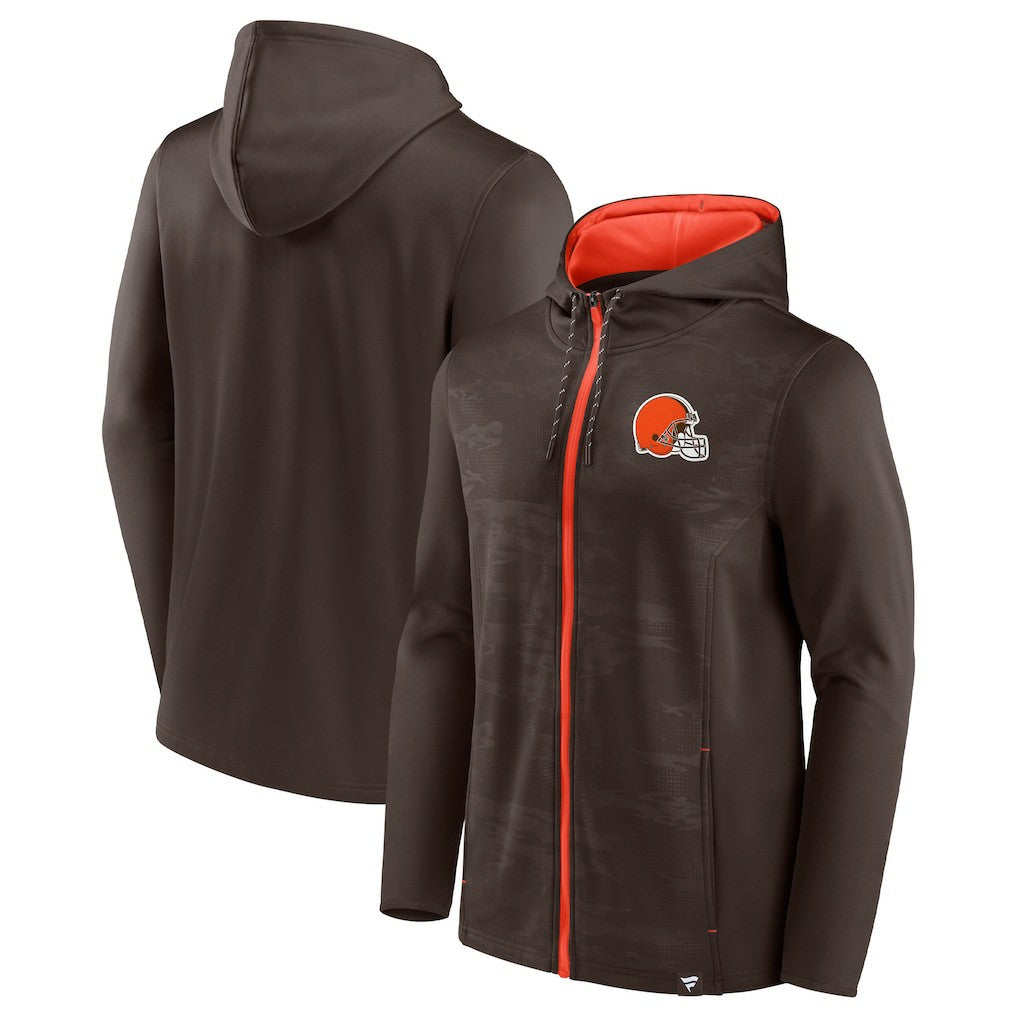 Cleveland Browns Ball Carrier Full-Zip Hoodie - Brown/Orange outlet