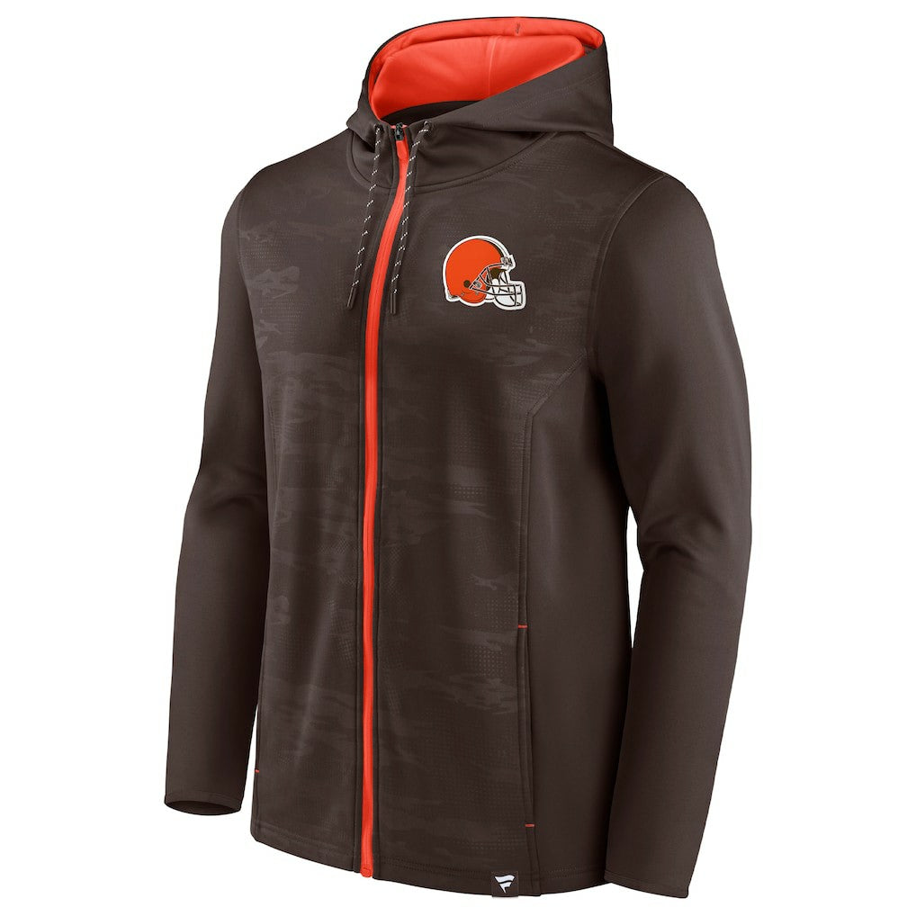 Cleveland Browns Ball Carrier Full-Zip Hoodie - Brown/Orange outlet