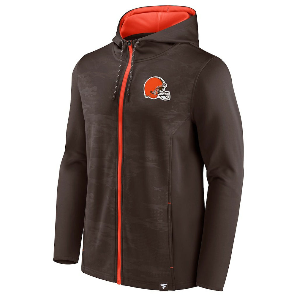 Cleveland Browns Ball Carrier Full-Zip Hoodie - Brown/Orange outlet