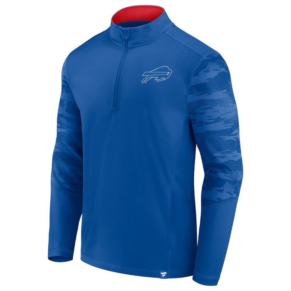 Buffalo Bills Ringer Quarter-Zip Jacket - Royal/Red outlet