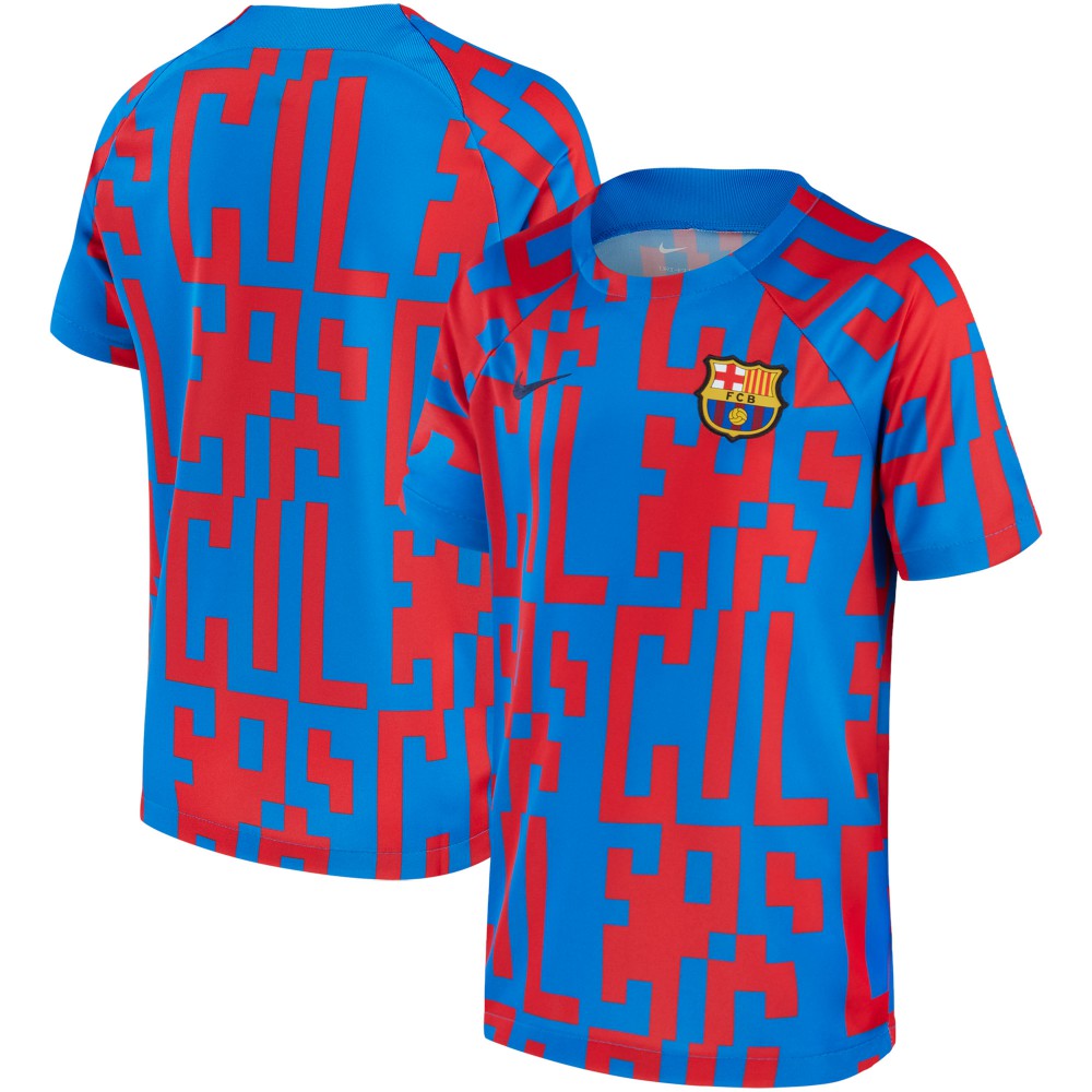 Barcelona 2022/23 Pre-Match Top - Blue shop