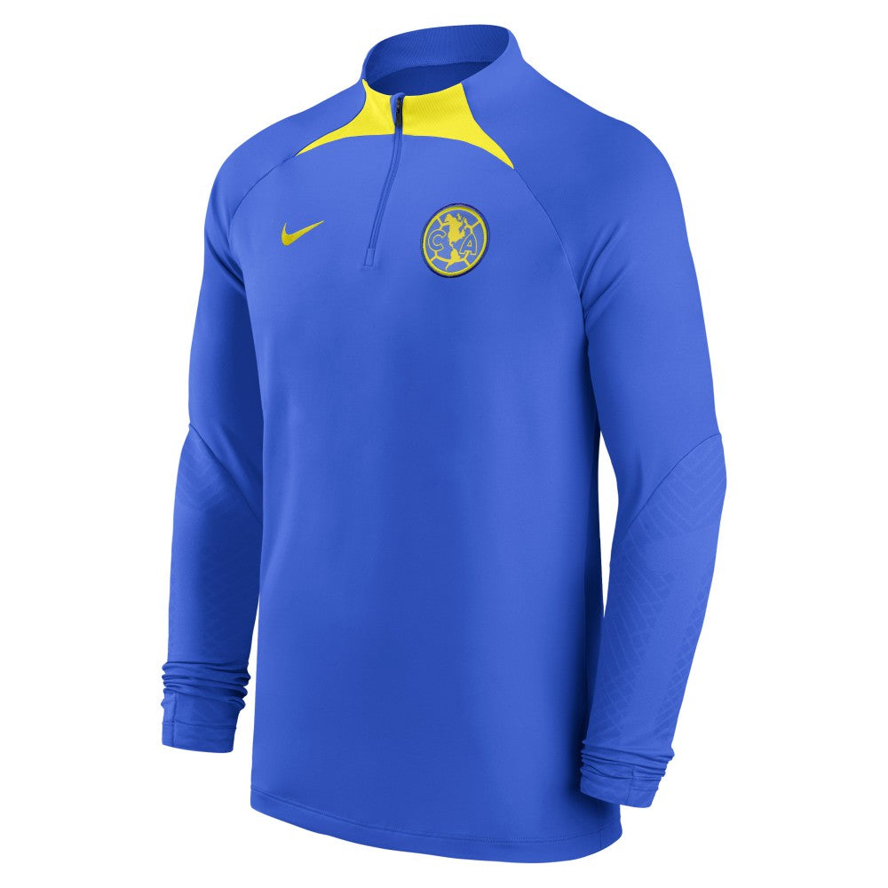 Club America 2022/23 Strike Drill Performance Raglan Quarter-Zip Long Sleeve Top - Blue shop