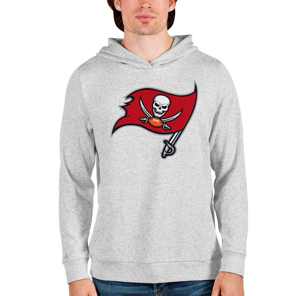 Tampa Bay Buccaneers Antigua Team Absolute Pullover Hoodie - Heathered Gray sale