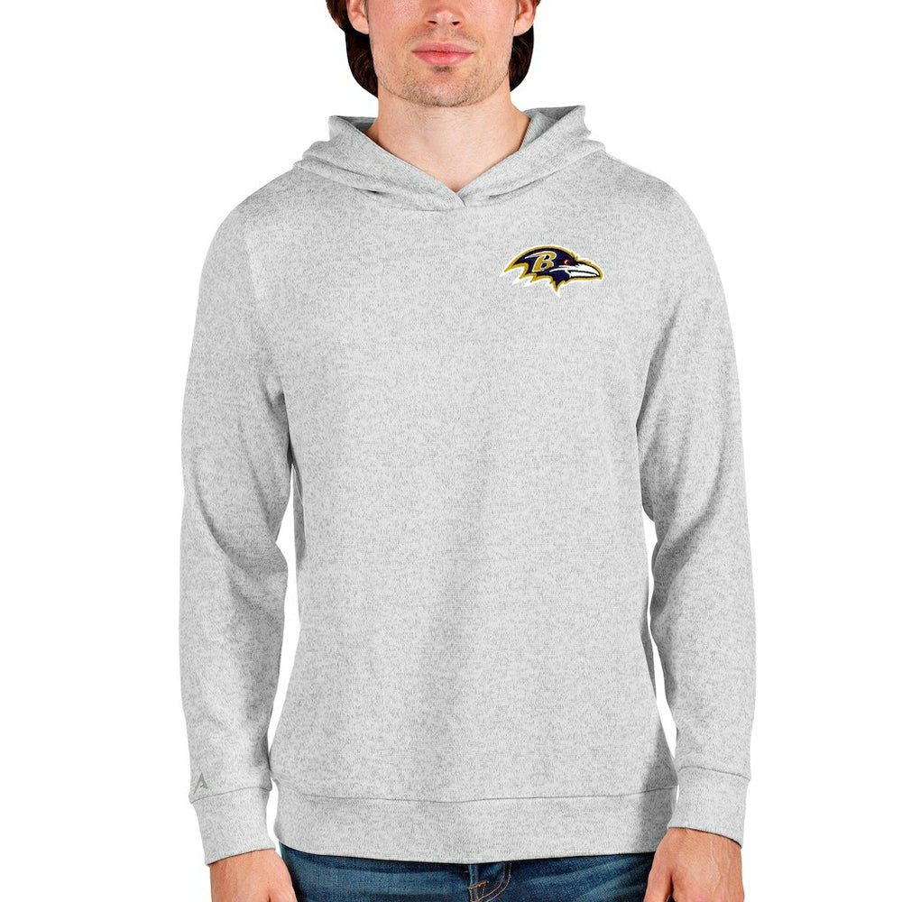 Baltimore Ravens Antigua Absolute Pullover Hoodie - Heathered Gray sale