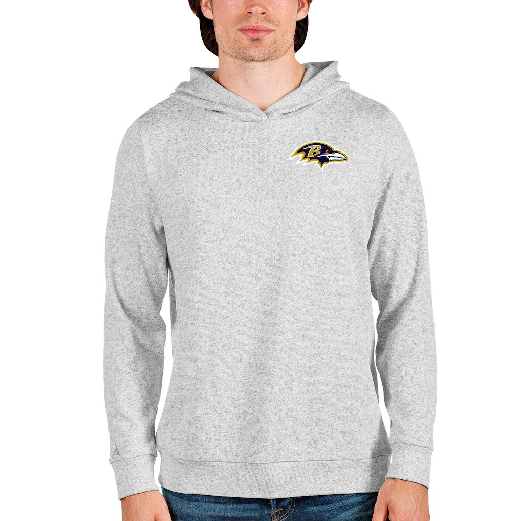 Baltimore Ravens Antigua Absolute Pullover Hoodie - Heathered Gray sale