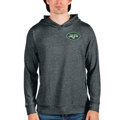 New York Jets Antigua Absolute Pullover Hoodie - Heathered Charcoal cheap