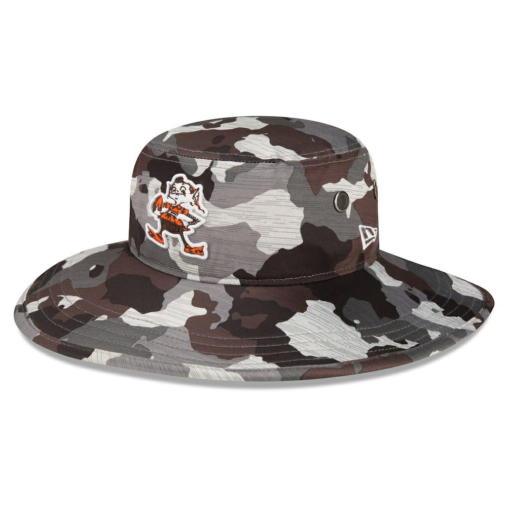 Cleveland Browns New Era 2022 NFL Training Camp Historic Logo Panama Bucket Hat - Camo cheap