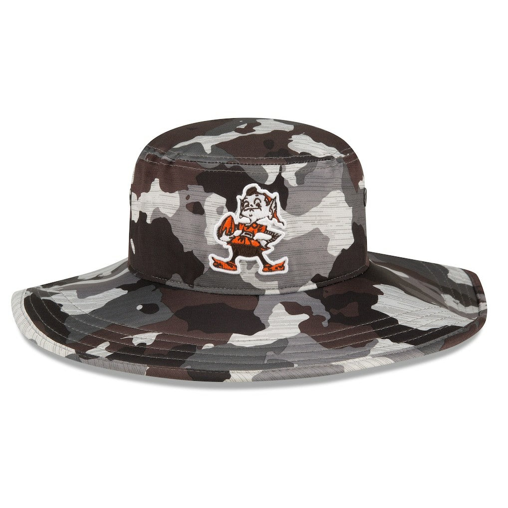 Cleveland Browns New Era 2022 NFL Training Camp Historic Logo Panama Bucket Hat - Camo cheap