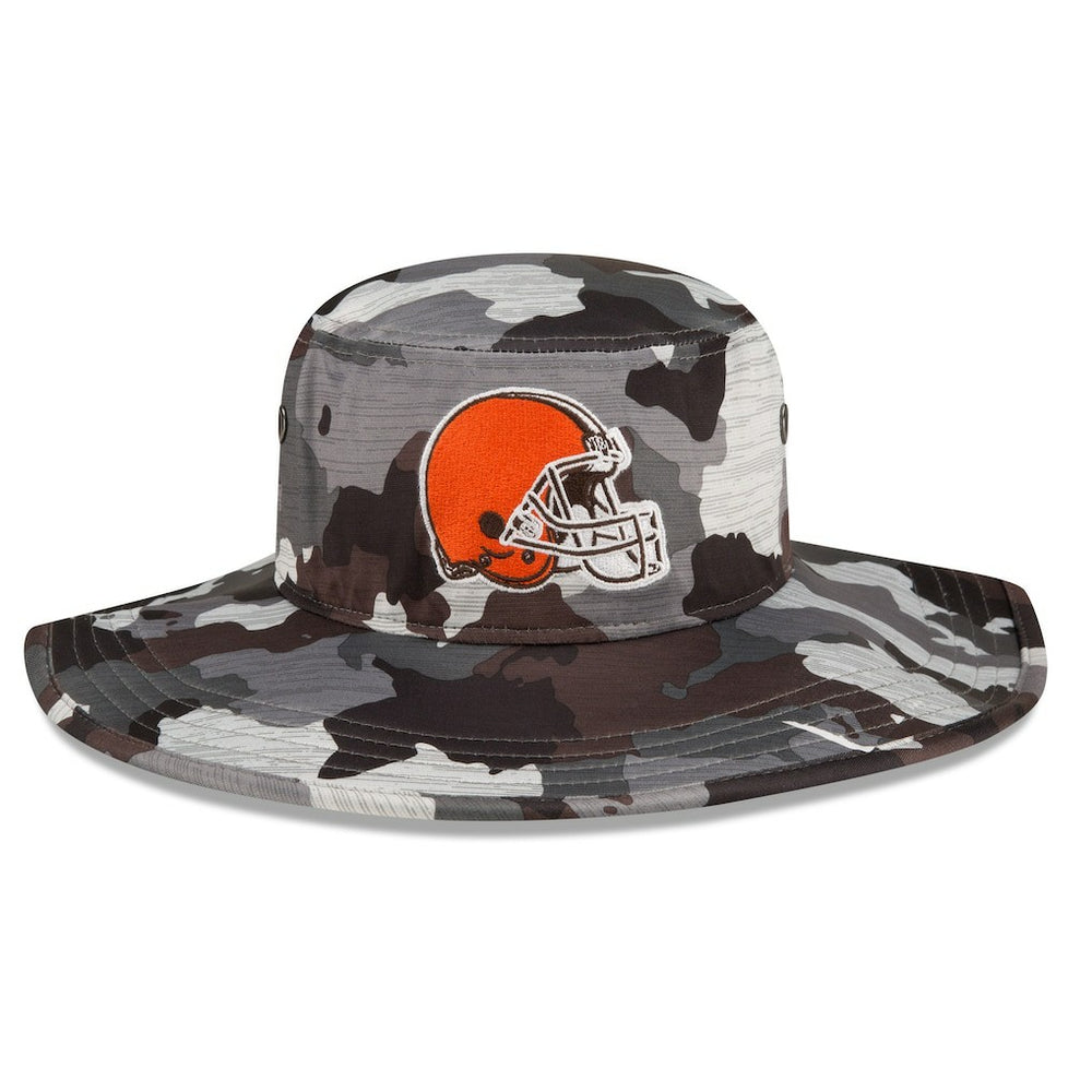 Cleveland Browns New Era 2022 NFL Training Camp Panama Bucket Hat - Camo on sale