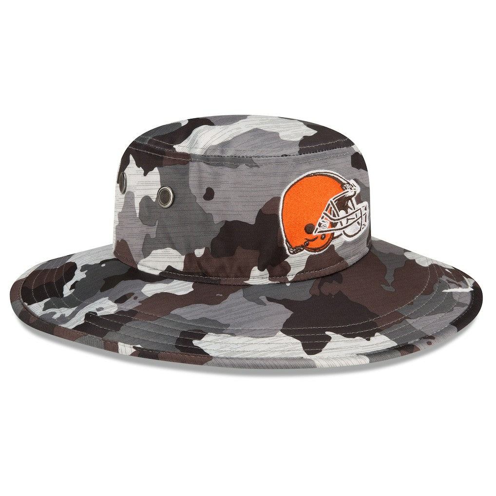Cleveland Browns New Era 2022 NFL Training Camp Panama Bucket Hat - Camo on sale