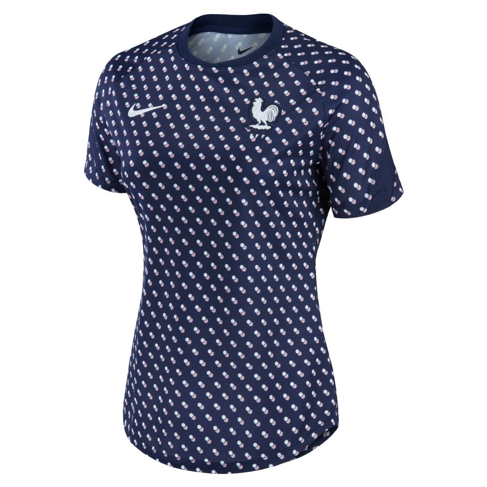France National Team Women's 2022/23 Pre-Match Home Performance Top - Navy sale