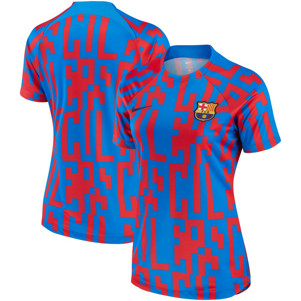 Barcelona Women's 2022/23 Pre-Match Home Performance Top - Blue discount