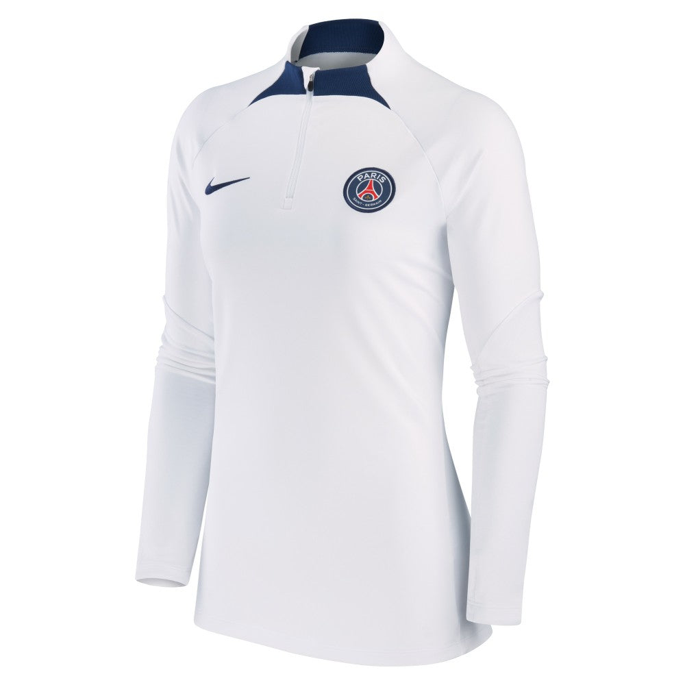 Paris Saint-Germain Women's Strike Drill Raglan Performance Quarter-Zip Top - White online