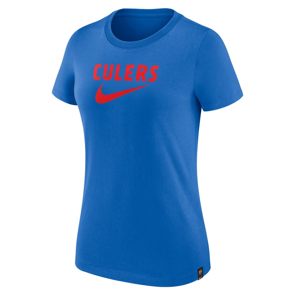 Barcelona Women's Swoosh T-Shirt - Blue discount