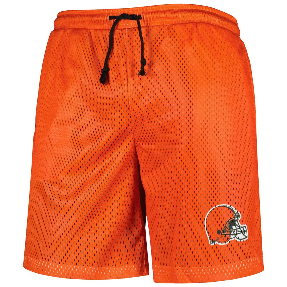 Cleveland Browns FOCO Colorblock Mesh V-Neck & Shorts Set - Orange cheap