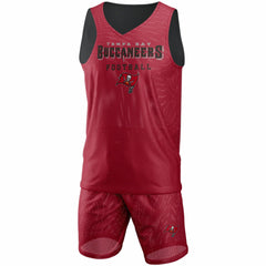 Tampa Bay Buccaneers FOCO Colorblock Mesh V-Neck & Shorts Set - Red cheap
