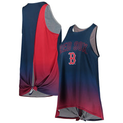 Boston Red Sox FOCO Women's Gradient Tie-Back Racerback Tank Top Navy