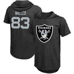 Darren Waller Las Vegas Raiders Majestic Threads Player Name & Number Tri-Blend Hoodie T-Shirt - Black outlet