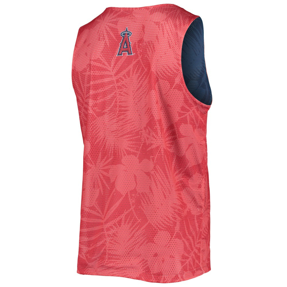 Los Angeles Angels FOCO Floral Reversible Mesh Tank Top Red/Navy