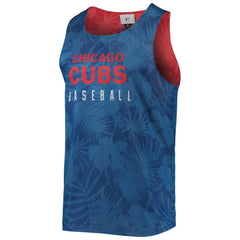 Chicago Cubs FOCO Floral Reversible Mesh Tank Top Royal