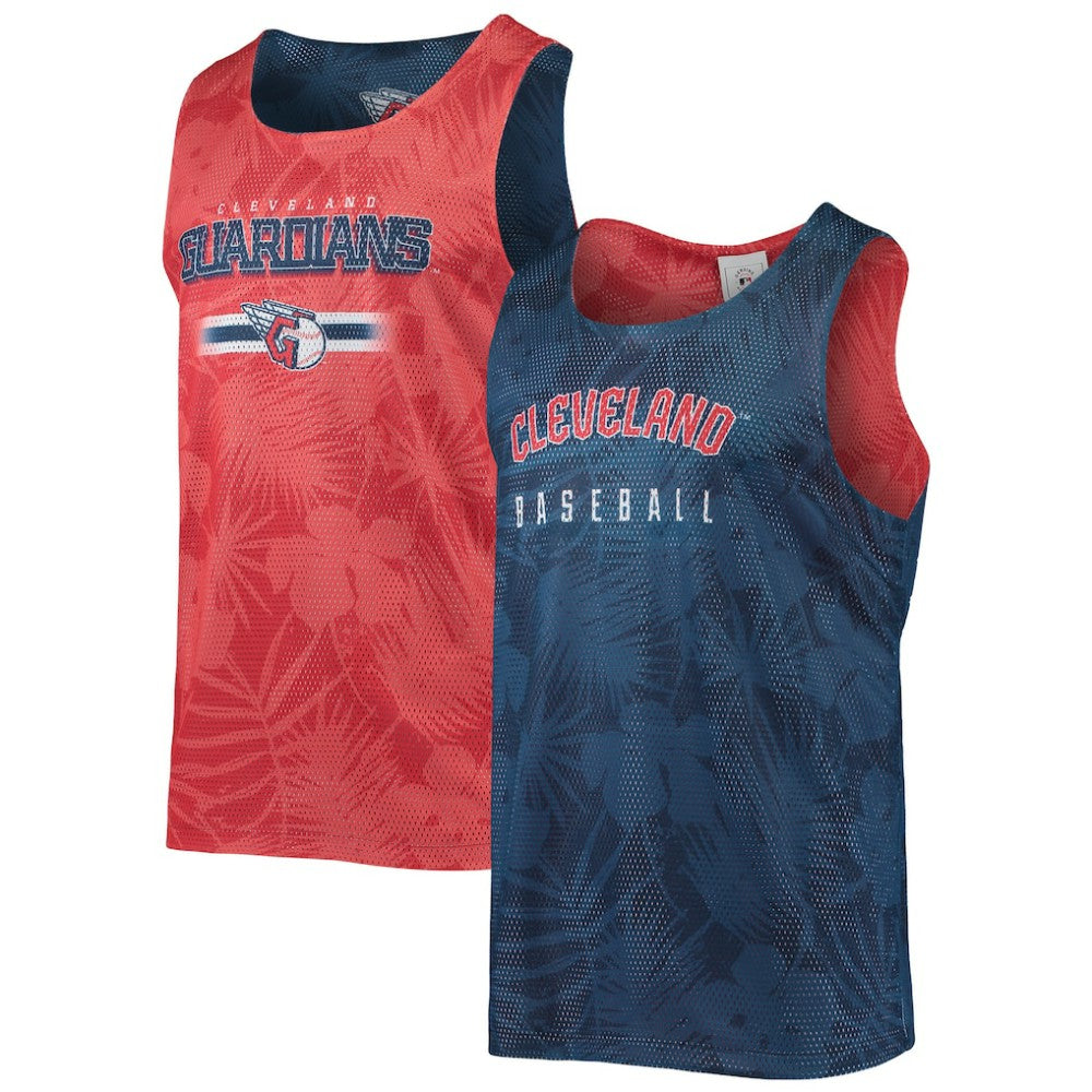 Cleveland Guardians FOCO Floral Reversible Mesh Tank Top Navy