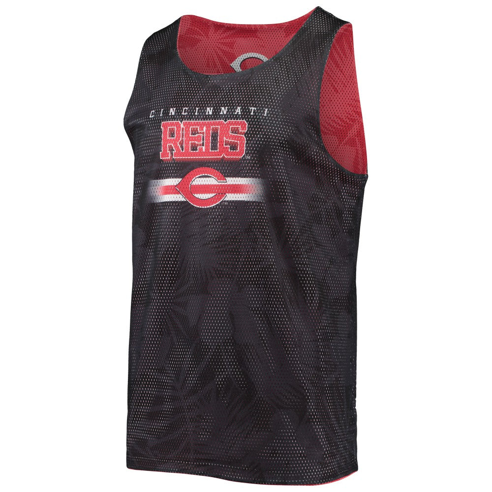 Cincinnati Reds FOCO Floral Reversible Mesh Tank Top Red