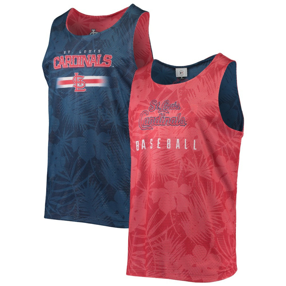 St. Louis Cardinals FOCO Floral Reversible Mesh Tank Top Red