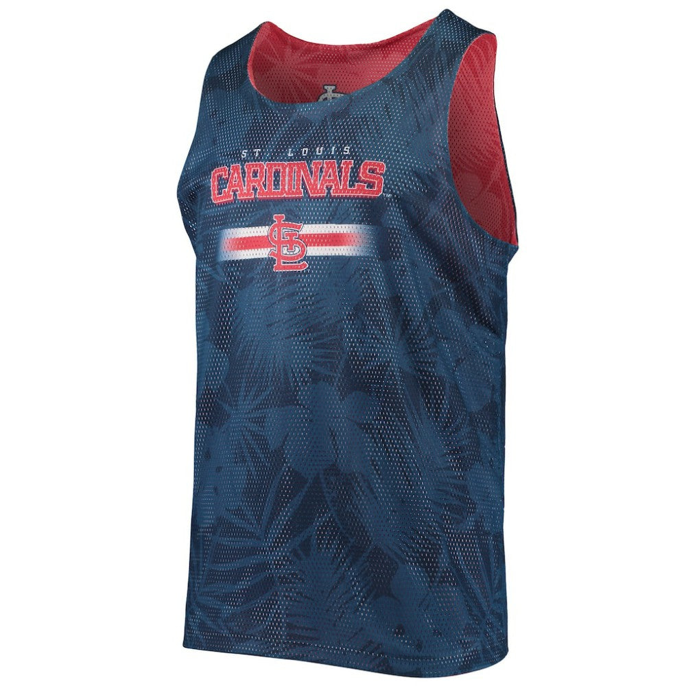 St. Louis Cardinals FOCO Floral Reversible Mesh Tank Top Red