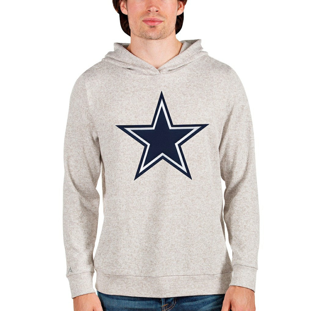 Dallas Cowboys Antigua Absolute Logo Pullover Hoodie - Oatmeal online