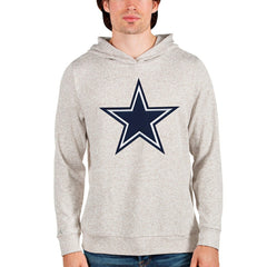 Dallas Cowboys Antigua Absolute Logo Pullover Hoodie - Oatmeal online