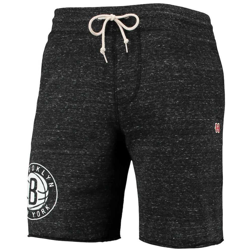 Brooklyn Nets Homage Primary Logo Tri-Blend Sweat Shorts - Charcoal for sale