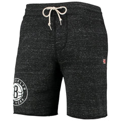 Brooklyn Nets Homage Primary Logo Tri-Blend Sweat Shorts - Charcoal for sale