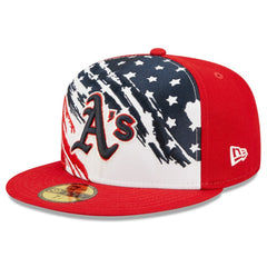 Athletics 2022 4th of July On-Field 59FIFTY Fitted Hat Red