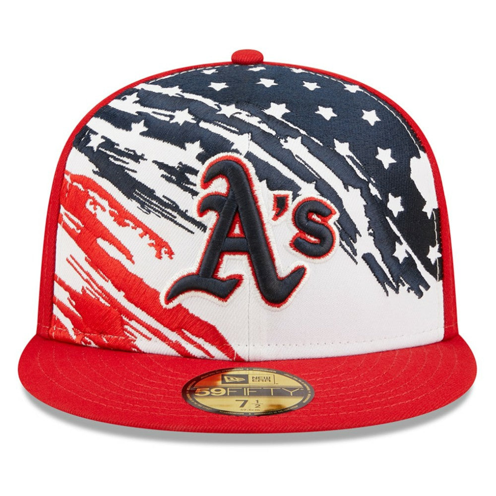 Athletics 2022 4th of July On-Field 59FIFTY Fitted Hat Red