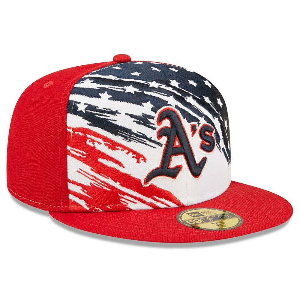 Athletics 2022 4th of July On-Field 59FIFTY Fitted Hat Red