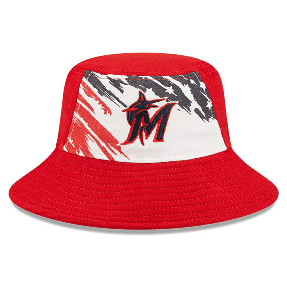 Miami Marlins 2022 4th of July Bucket Hat Red