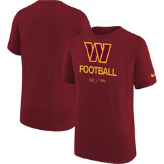 Washington Commanders Youth Sideline Legend Performance T-Shirt - Burgundy cheap