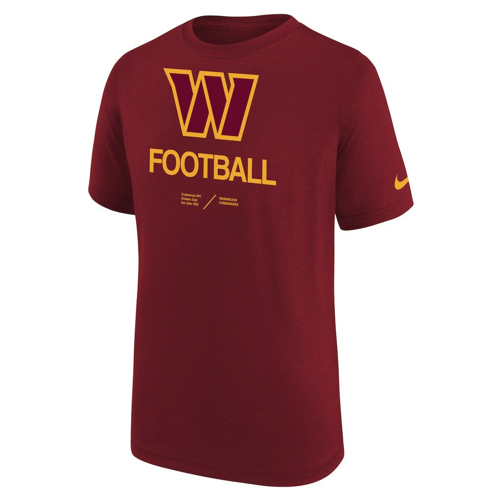 Washington Commanders Youth Sideline Legend Performance T-Shirt - Burgundy cheap