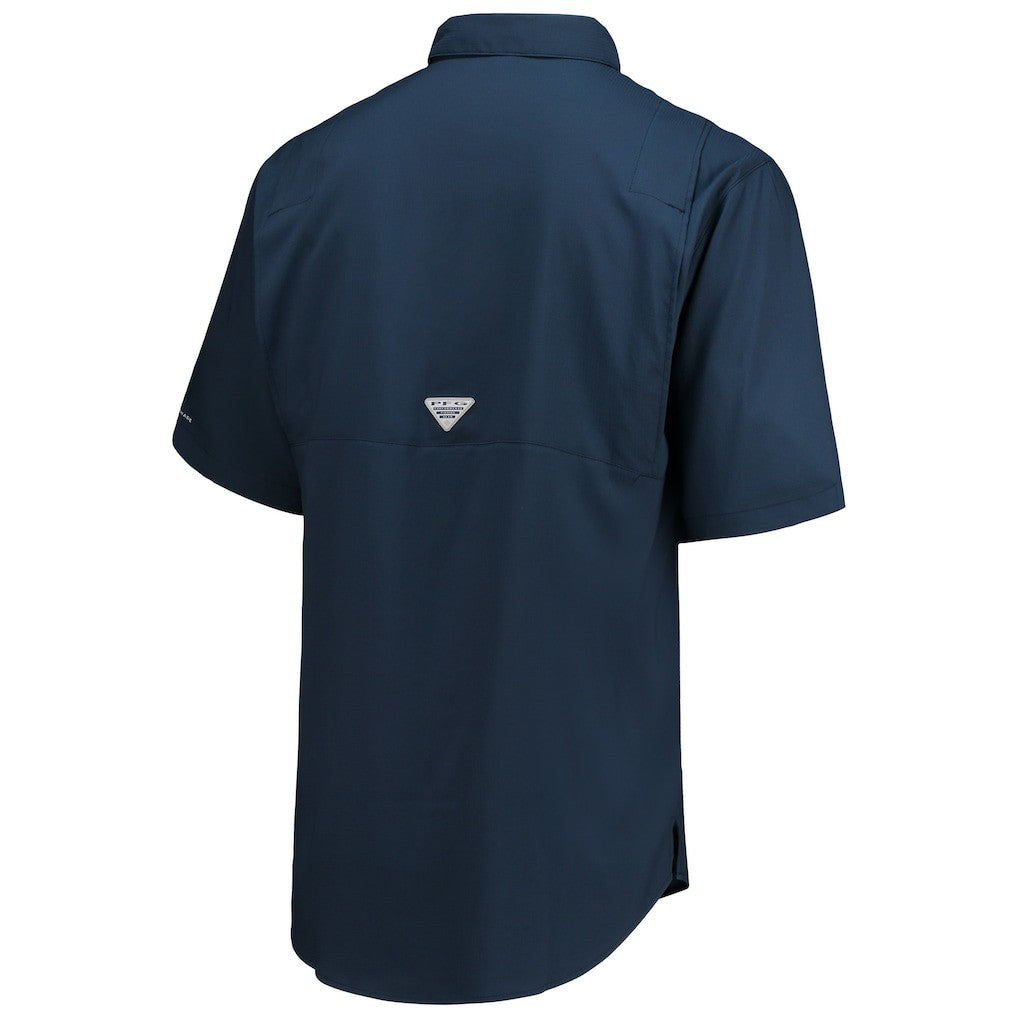 Dallas Cowboys Tamiami Omni-Shade Button-Down Short Sleeve Shirt - Navy for sale