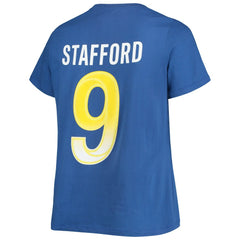 Matthew Stafford Los Angeles Rams Women's Plus Size Player Name & Number V-Neck T-Shirt - Royal on sale