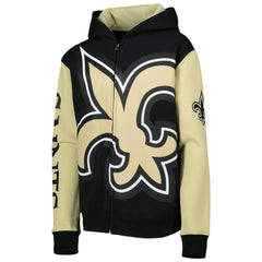 New Orleans Saints Youth Poster Board Full-Zip Hoodie - Black/Gold for sale