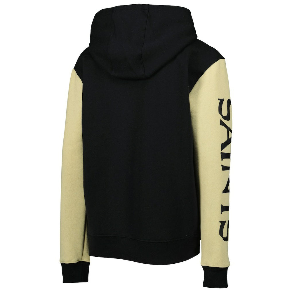 New Orleans Saints Youth Poster Board Full-Zip Hoodie - Black/Gold for sale