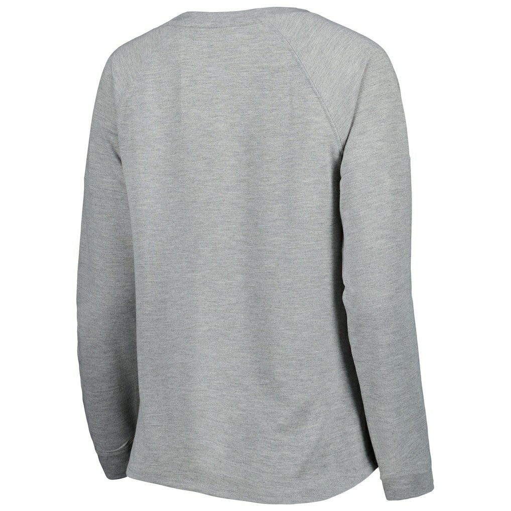 Chicago Bears Juniors All Striped Up Raglan Long Sleeve T-Shirt - Heathered Gray cheap