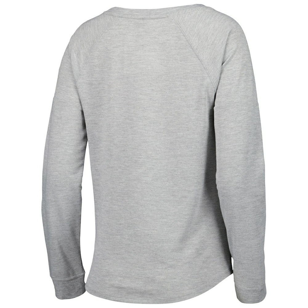 Las Vegas Raiders Juniors All Striped Up Raglan Long Sleeve T-Shirt - Heathered Gray outlet