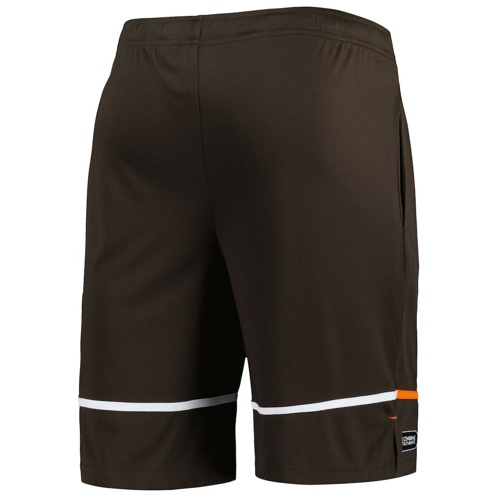 Cleveland Browns New Era Combine Authentic Rusher Training Shorts - Brown for sale
