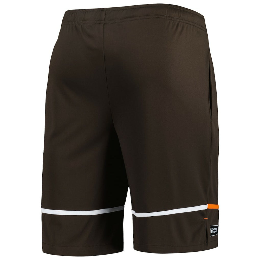 Cleveland Browns New Era Combine Authentic Rusher Training Shorts - Brown for sale