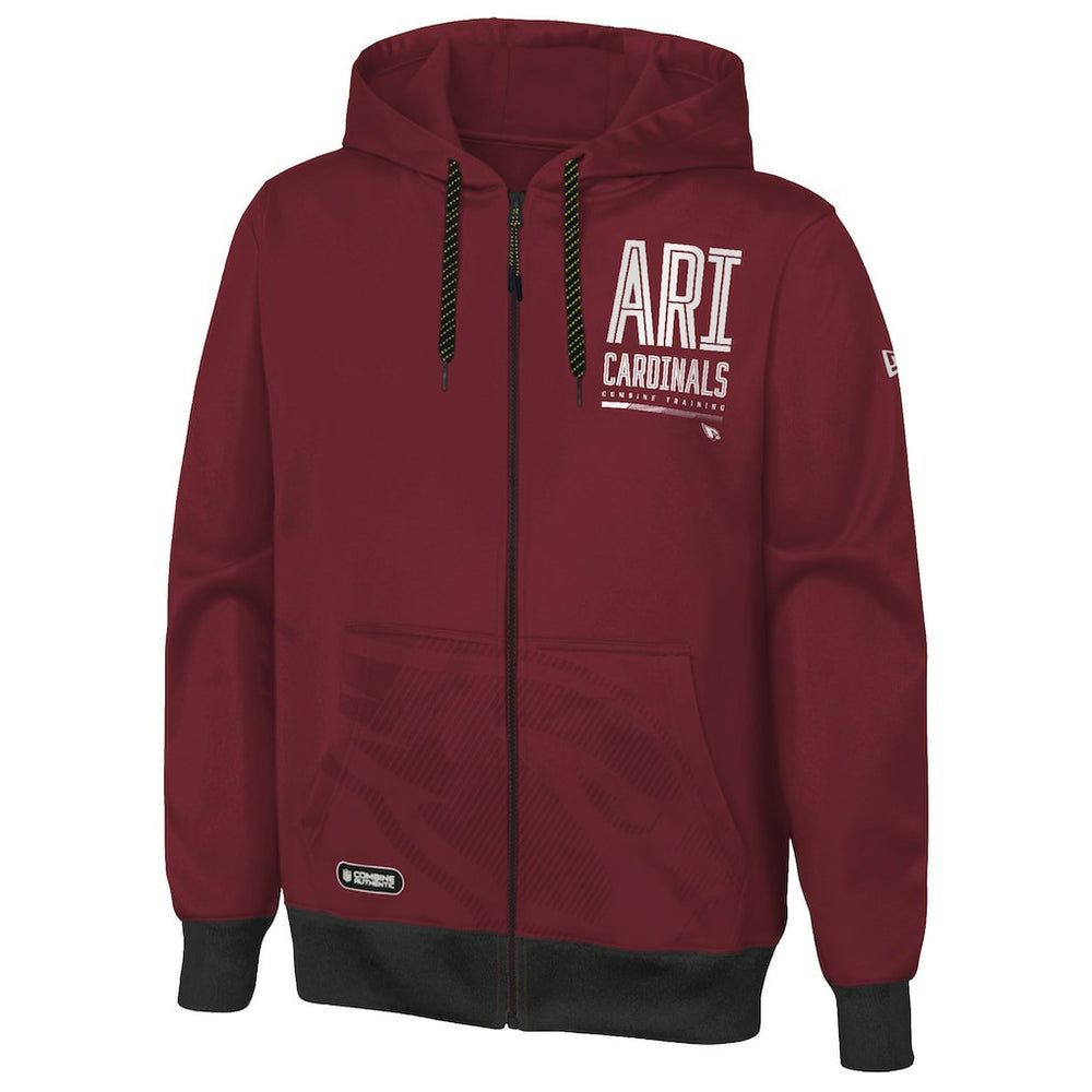 Arizona Cardinals New Era Combine Authentic Drop Back Full-Zip Hoodie - Cardinal outlet