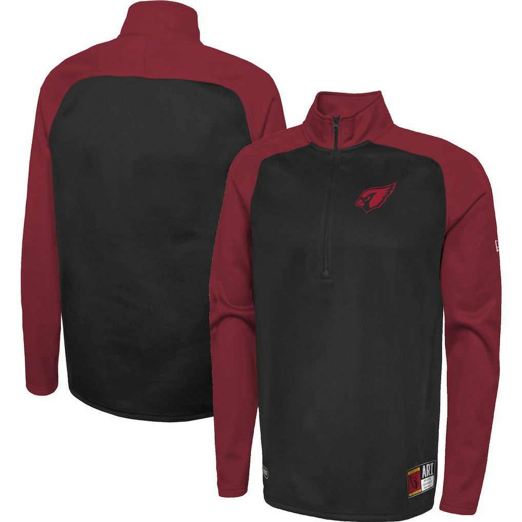Arizona Cardinals New Era Combine Authentic O-Line Raglan Half-Zip Jacket - Black discount